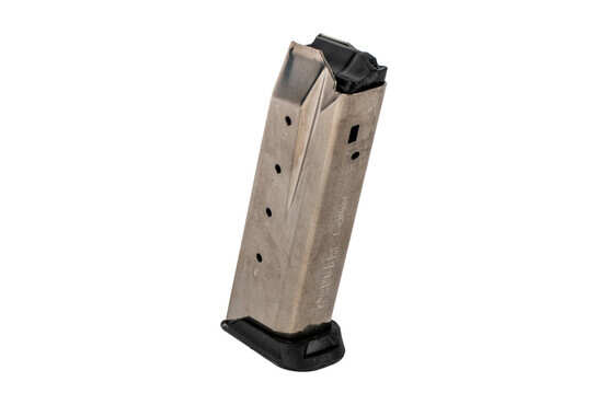 The Ruger American .45 Magazine holds 10 rounds of ammunition